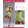 imagebaleaf Freeleaf Broadway Womens Biker Shorts with Pockets Dance Yoga Workout Gym Running 5 High Waist Short PantsLight Green