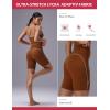 imagebaleaf Freeleaf Broadway Womens Biker Shorts with Pockets Dance Yoga Workout Gym Running 8 High Waist Short PantsBrown