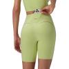 imagebaleaf Freeleaf Broadway Womens Biker Shorts with Pockets Dance Yoga Workout Gym Running 8 High Waist Short PantsLight Green