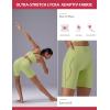 imagebaleaf Freeleaf Broadway Womens Biker Shorts with Pockets Dance Yoga Workout Gym Running 8 High Waist Short PantsLight Green