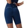 imagebaleaf Freeleaf Broadway Womens Biker Shorts with Pockets Dance Yoga Workout Gym Running 8 High Waist Short PantsNavy Blue
