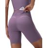 imagebaleaf Freeleaf Broadway Womens Biker Shorts with Pockets Dance Yoga Workout Gym Running 8 High Waist Short PantsPurple