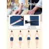 imagebaleaf Freeleaf Womens 8 High Waist Biker Shorts with Pockets Yoga Running Volleyball Workout Gym Shorts for Summer SpandexGibraltar Sea