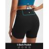 imagebaleaf Womens 5 Biker Shorts High Waisted Workout Spandex Short Tummy Control Gym Yoga Athletic with PocketBlack