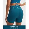 imagebaleaf Womens 5 Biker Shorts High Waisted Workout Spandex Short Tummy Control Gym Yoga Athletic with PocketBlue