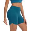 imagebaleaf Womens 5 Biker Shorts High Waisted Workout Spandex Short Tummy Control Gym Yoga Athletic with PocketBlue