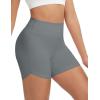 imagebaleaf Womens 5 Biker Shorts High Waisted Workout Spandex Short Tummy Control Gym Yoga Athletic with PocketDark Gray