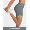 imagebaleaf Womens 5 Biker Shorts High Waisted Workout Spandex Short Tummy Control Gym Yoga Athletic with PocketDark Gray