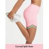 imagebaleaf Womens 5 Biker Shorts High Waisted Workout Spandex Short Tummy Control Gym Yoga Athletic with PocketLight Pink