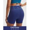imagebaleaf Womens 5 Biker Shorts High Waisted Workout Spandex Short Tummy Control Gym Yoga Athletic with PocketNavy Blue