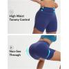 imagebaleaf Womens 5 Biker Shorts High Waisted Workout Spandex Short Tummy Control Gym Yoga Athletic with PocketNavy Blue