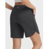 imagebaleaf Womens 7 Ultral Soft Bermuda Shorts High Waisted Casual Short Pockets Athletic Yoga Lounge WalkingHeather Black