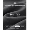 imagebaleaf Womens 7 Ultral Soft Bermuda Shorts High Waisted Casual Short Pockets Athletic Yoga Lounge WalkingHeather Black