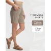imagebaleaf Womens 7 Ultral Soft Bermuda Shorts High Waisted Casual Short Pockets Athletic Yoga Lounge WalkingHeather Khaki