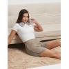 imagebaleaf Womens 7 Ultral Soft Bermuda Shorts High Waisted Casual Short Pockets Athletic Yoga Lounge WalkingHeather Khaki