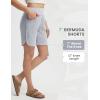 imagebaleaf Womens 7 Ultral Soft Bermuda Shorts High Waisted Casual Short Pockets Athletic Yoga Lounge WalkingHeather Light Gray