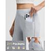 imagebaleaf Womens 7 Ultral Soft Bermuda Shorts High Waisted Casual Short Pockets Athletic Yoga Lounge WalkingHeather Light Gray