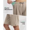 imagebaleaf Womens Bermuda Lounge Long Shorts Knee Length with Pockets High Waisted Casual Athletic Yoga ShortsHeather Khaki