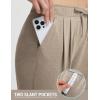 imagebaleaf Womens Bermuda Lounge Long Shorts Knee Length with Pockets High Waisted Casual Athletic Yoga ShortsHeather Khaki
