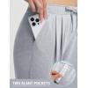 imagebaleaf Womens Bermuda Lounge Long Shorts Knee Length with Pockets High Waisted Casual Athletic Yoga ShortsHeather Light Gray