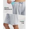 imagebaleaf Womens Bermuda Lounge Long Shorts Knee Length with Pockets High Waisted Casual Athletic Yoga ShortsHeather Light Gray