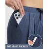 imagebaleaf Womens Bermuda Lounge Long Shorts Knee Length with Pockets High Waisted Casual Athletic Yoga ShortsHeather Navy Blue
