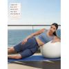 imagebaleaf Womens Bermuda Lounge Long Shorts Knee Length with Pockets High Waisted Casual Athletic Yoga ShortsHeather Navy Blue