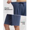 imagebaleaf Womens Bermuda Lounge Long Shorts Knee Length with Pockets High Waisted Casual Athletic Yoga ShortsHeather Navy Blue