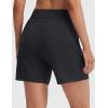 imagebaleaf Womens Dressy Casual Shorts 5 High Waisted Summer Lounge Tailored Pleated Trouser Shorts with PocketsBlack