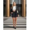 imagebaleaf Womens Dressy Casual Shorts 5 High Waisted Summer Lounge Tailored Pleated Trouser Shorts with PocketsBlack