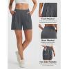 imagebaleaf Womens Dressy Casual Shorts 5 High Waisted Summer Lounge Tailored Pleated Trouser Shorts with PocketsDark Gray