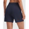 imagebaleaf Womens Dressy Casual Shorts 5 High Waisted Summer Lounge Tailored Pleated Trouser Shorts with PocketsNavy Blue