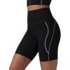 imagebaleaf Freeleaf Broadway Womens Biker Shorts with Pockets Dance Yoga Workout Gym Running 8 High Waist Short PantsBlack