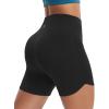imagebaleaf Womens 5 Biker Shorts High Waisted Workout Spandex Short Tummy Control Gym Yoga Athletic with PocketBlack