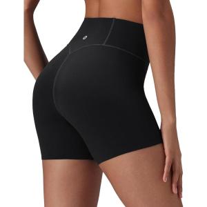 imagebaleaf Freeleaf Broadway Womens Biker Shorts with Pockets Dance Yoga Workout Gym Running 5 High Waist Short PantsBlack