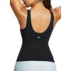 imagebaleaf Freeleaf Womens Longline Sports Bras Wirefree 3D Molded Cup Tank Tops Medium Support Yoga Workout Running BraBlack