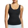 imagebaleaf Freeleaf Womens Longline Sports Bras Wirefree 3D Molded Cup Tank Tops Medium Support Yoga Workout Running BraBlack