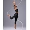 imagebaleaf Freeleaf Broadway High Waist Capris Leggings with Pockets Dance Yoga Workout Running Casual Summer Pants for WomenBlack