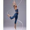 imagebaleaf Freeleaf Broadway High Waist Capris Leggings with Pockets Dance Yoga Workout Running Casual Summer Pants for WomenNavy Blue