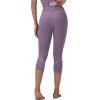 imagebaleaf Freeleaf Broadway High Waist Capris Leggings with Pockets Dance Yoga Workout Running Casual Summer Pants for WomenPurple