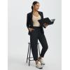imagebaleaf Womens Barrel Pants with Zipper Pockets Drawstring Athletic Pants Elastic Waisted Casual Lounge Work TravelBlack