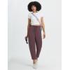 imagebaleaf Womens Barrel Pants with Zipper Pockets Drawstring Athletic Pants Elastic Waisted Casual Lounge Work TravelDark Brown
