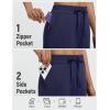imagebaleaf Womens Barrel Pants with Zipper Pockets Drawstring Athletic Pants Elastic Waisted Casual Lounge Work TravelNavy Blue