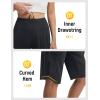 imagebaleaf Womens Bermuda Long Shorts 14 Knee Length Capris with Zipper Pockets Athletic Walking Athletic Casual SummerBlack