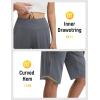 imagebaleaf Womens Bermuda Long Shorts 14 Knee Length Capris with Zipper Pockets Athletic Walking Athletic Casual SummerDark Gray