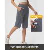imagebaleaf Womens Bermuda Long Shorts 14 Knee Length Capris with Zipper Pockets Athletic Walking Athletic Casual SummerDark Gray