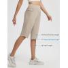 imagebaleaf Womens Bermuda Long Shorts 14 Knee Length Capris with Zipper Pockets Athletic Walking Athletic Casual SummerKhaki