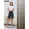 imagebaleaf Womens Bermuda Shorts Long Cotton Casual Summer Knee Length Pull On Lounge Walking Exercise Shorts with PocketsCharcoal10 Inseam