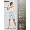 imagebaleaf Womens Bermuda Shorts Long Cotton Casual Summer Knee Length Pull On Lounge Walking Exercise Shorts with PocketsLight Grey10 Inseam