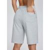 imagebaleaf Womens Bermuda Shorts Long Cotton Casual Summer Knee Length Pull On Lounge Walking Exercise Shorts with PocketsLight Grey10 Inseam